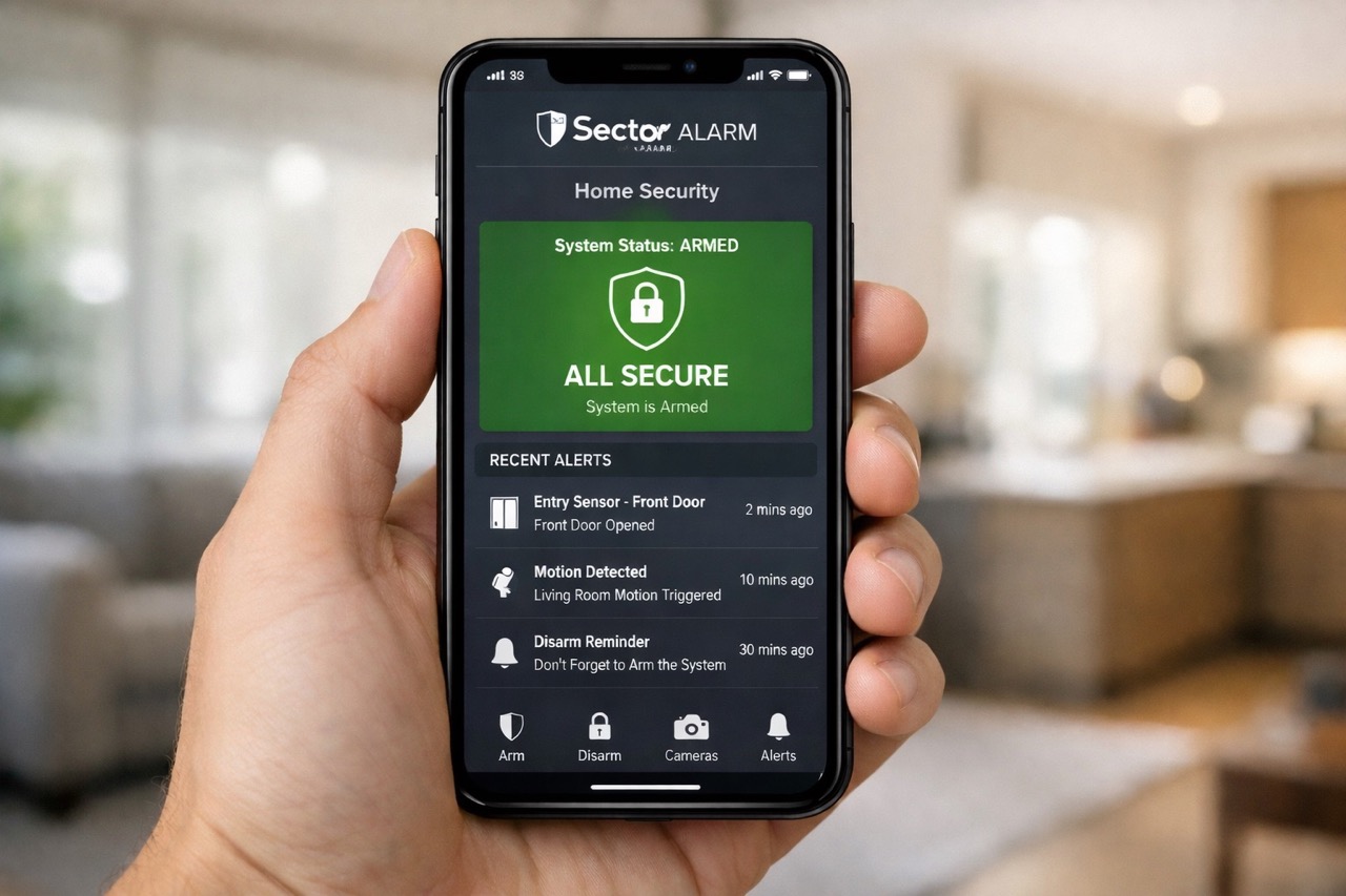 sector alarm aloituspaketin mobiilisovellus