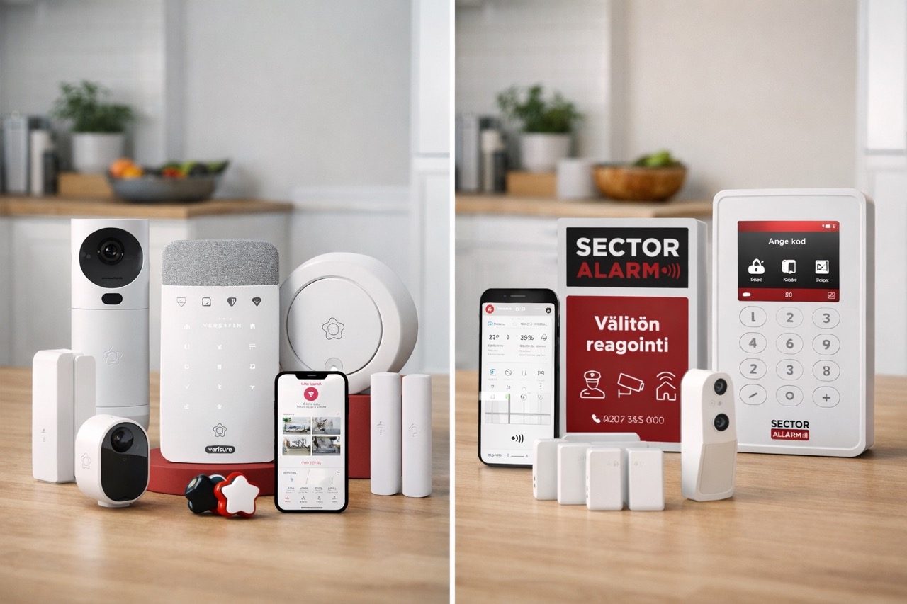 Paras hälytysjärjestelmä kotiin-vertailu 2026 | Sector alarm vs verisure